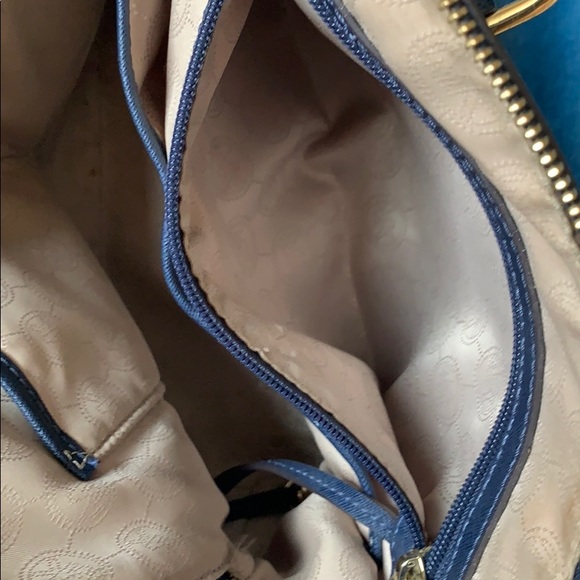 Michael Kors Emmy large Saffiano dome satchel navy - Picture 5 of 8